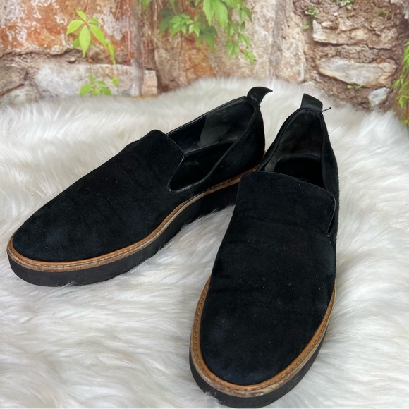Vince Black Suede Crepe Sole Slip-On Loafers, 8 - Picture 3 of 11